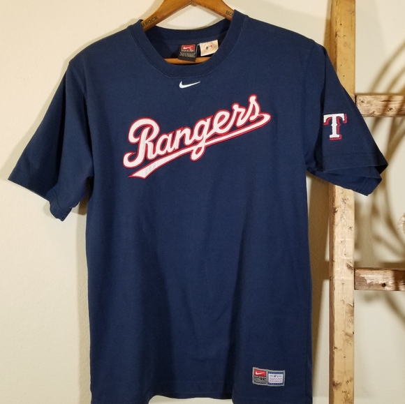 Nike Rangers Kids Old School Baseball Tshirt,  Size Large - Picture 2 of 8